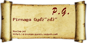Pirnaga Győző névjegykártya